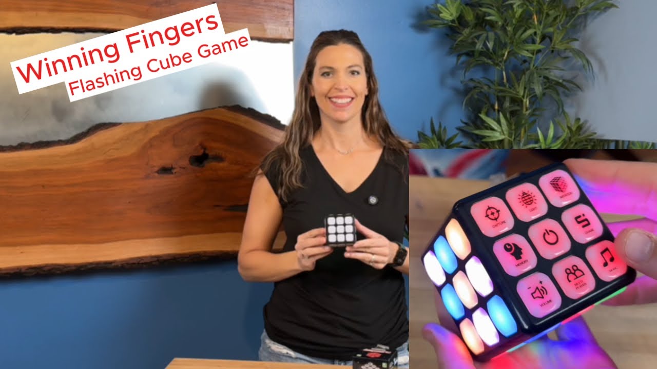 Winning Fingers Flashing Cube Electronic Memory Brain Game