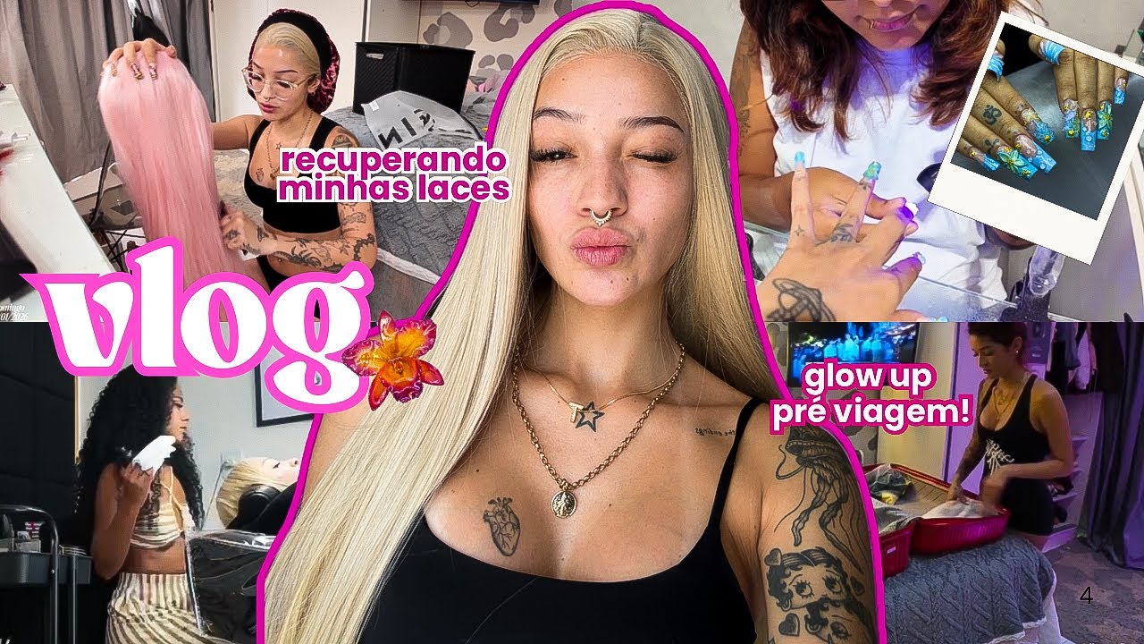 VLOG⭐️ Glow up pré viagem, cuidando das minhas laces, arrumando mala ⋆✴︎˚｡⋆