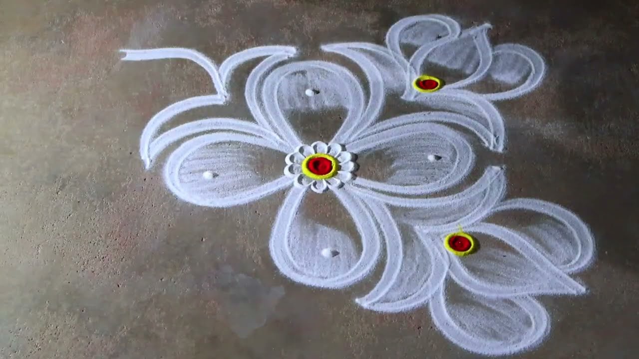 Mahashivratri  2026 🌻 special flower rangoli kolam🌻3*2 beautiful kolangal 🌻pandaga muggulu