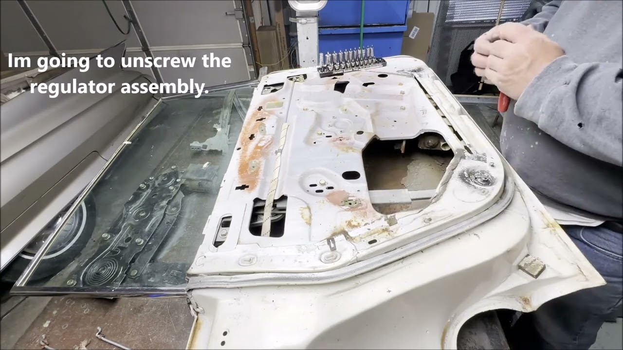 1961 Cadillac Door Window, Regulator, and Motor Removal