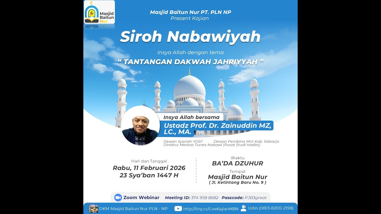 Kajian Ust. Zainuddin MZ (Tantangan Dakwah Jahriyyah)
