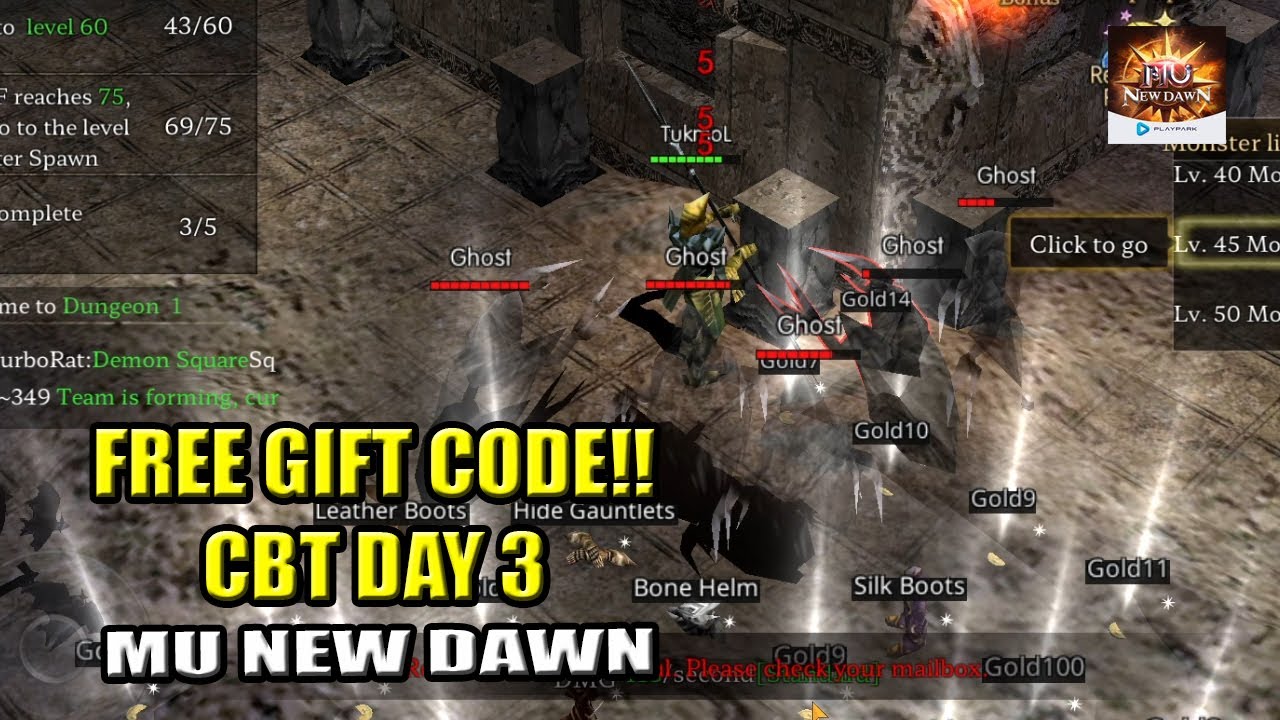 FREE GIFT CODE!! CBT Day 3 - MU New Dawn