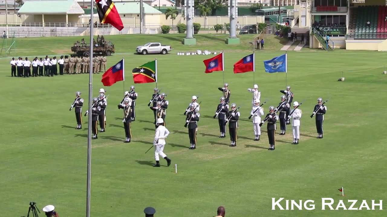 Taiwan Honor Guards at St Kitts & Nevis Indepdendence 35 Parade