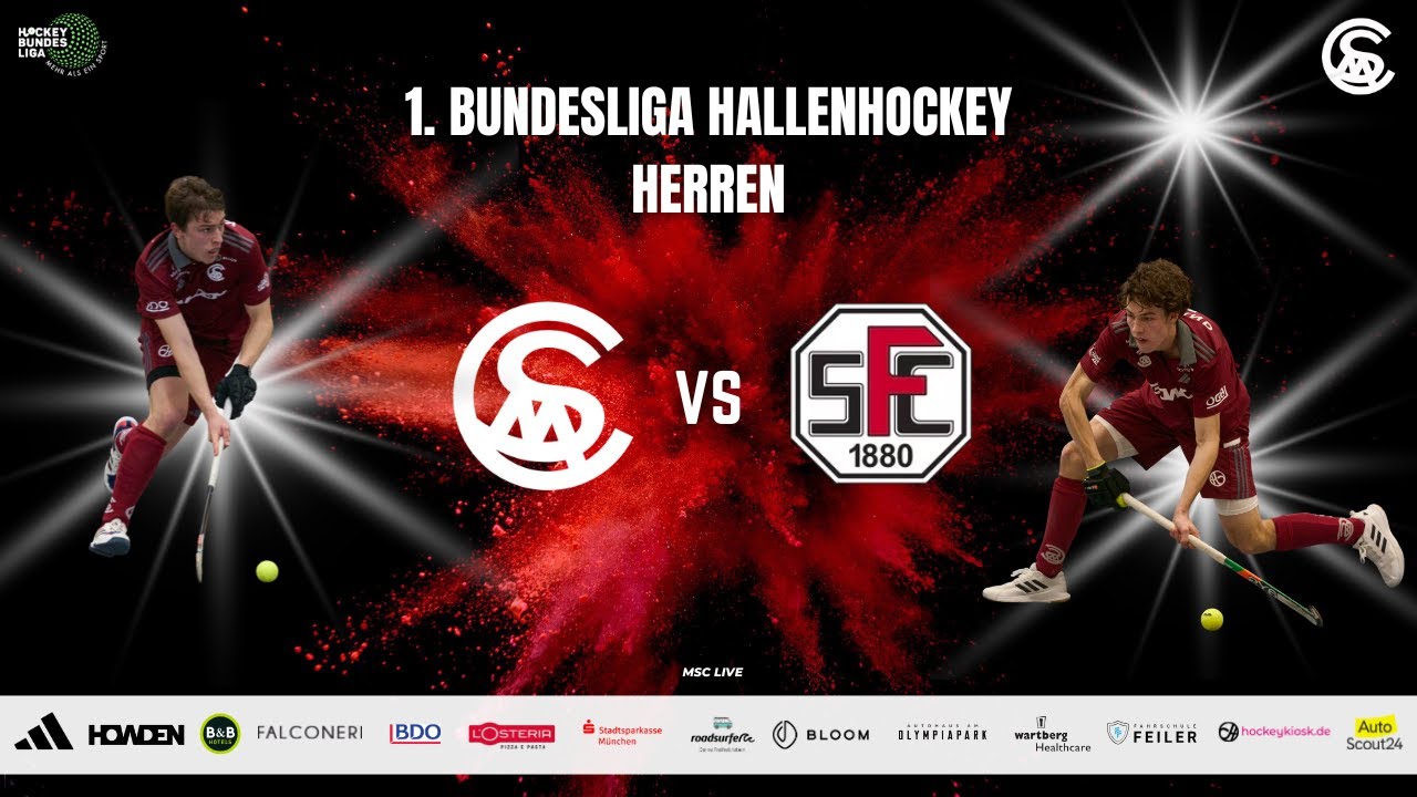 MSC Live: MSC vs SCF1880 - 1. Bundesliga Hallenhockey Herren - 06.12.2025 14:00 Uhr