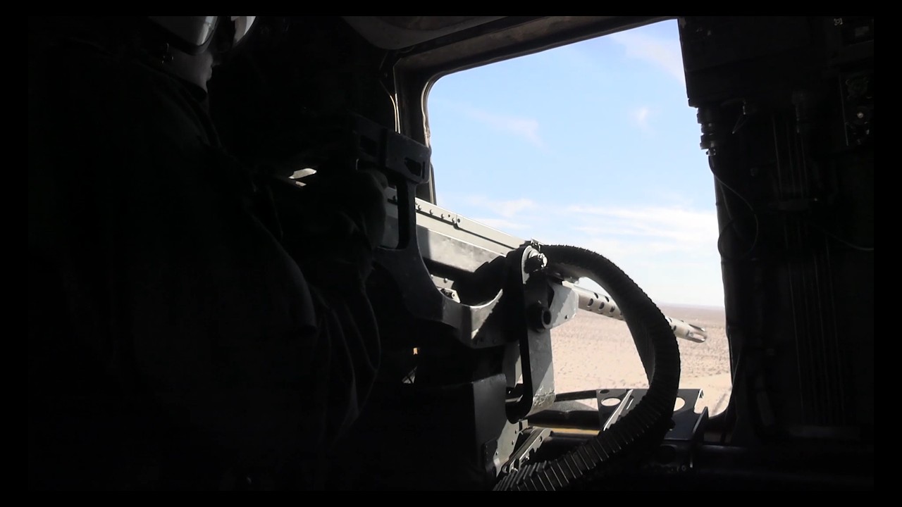 U.S. Marines conduct CH-53E Super Stallion Aerial Gunnery in Yuma