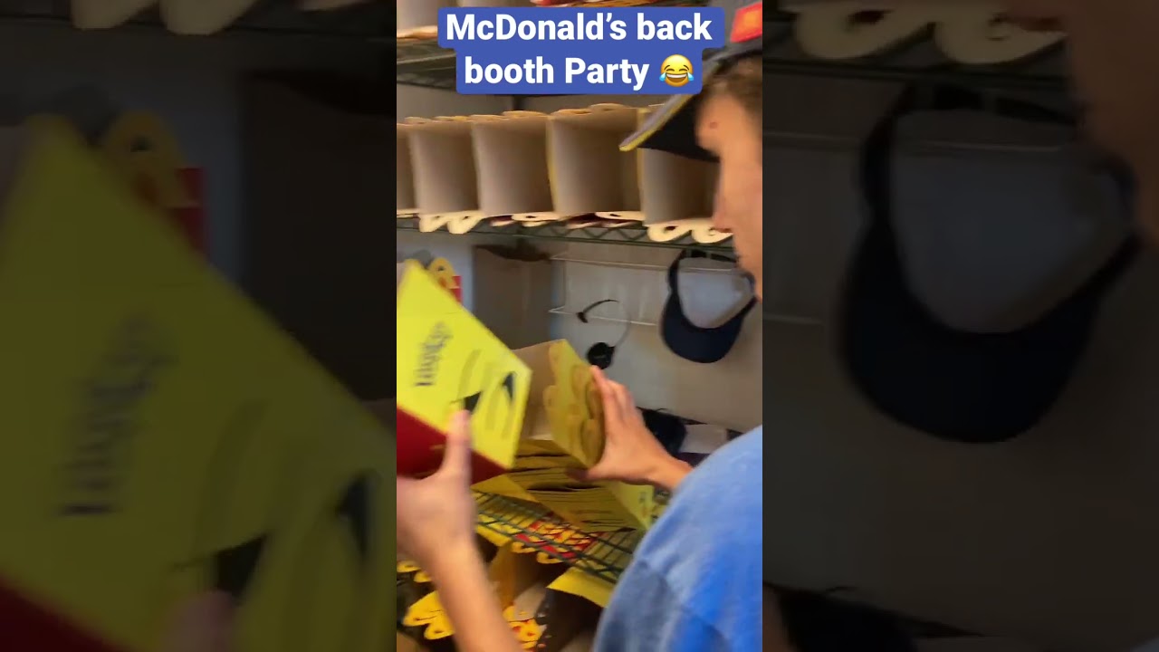 McDonald&rsquo;s Back Booth Party #shorts #mcdonalds #tiktok #funny