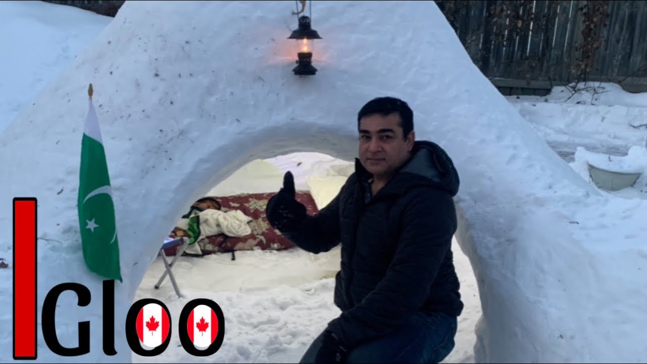 How to Build An Igloo | Igloo build |- 1 day Solo Winter Camp .