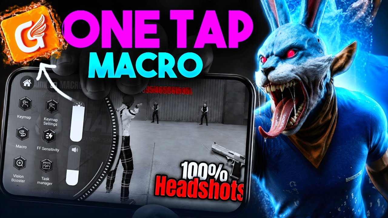 ⚡ ONE TAP MACRO &rarr; Direct Headshot? 😱|| GG Game Space ⚡