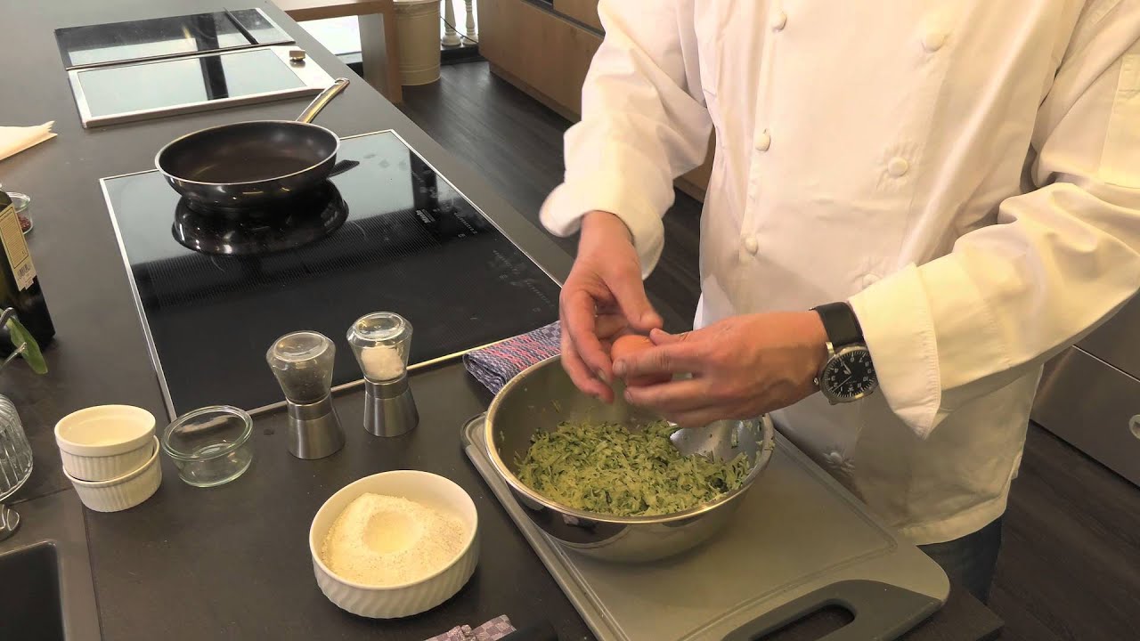 Messerschmidt Kochshow - Fisch im Pergamentpapier mit Zucchini-Kartoffelpuffer