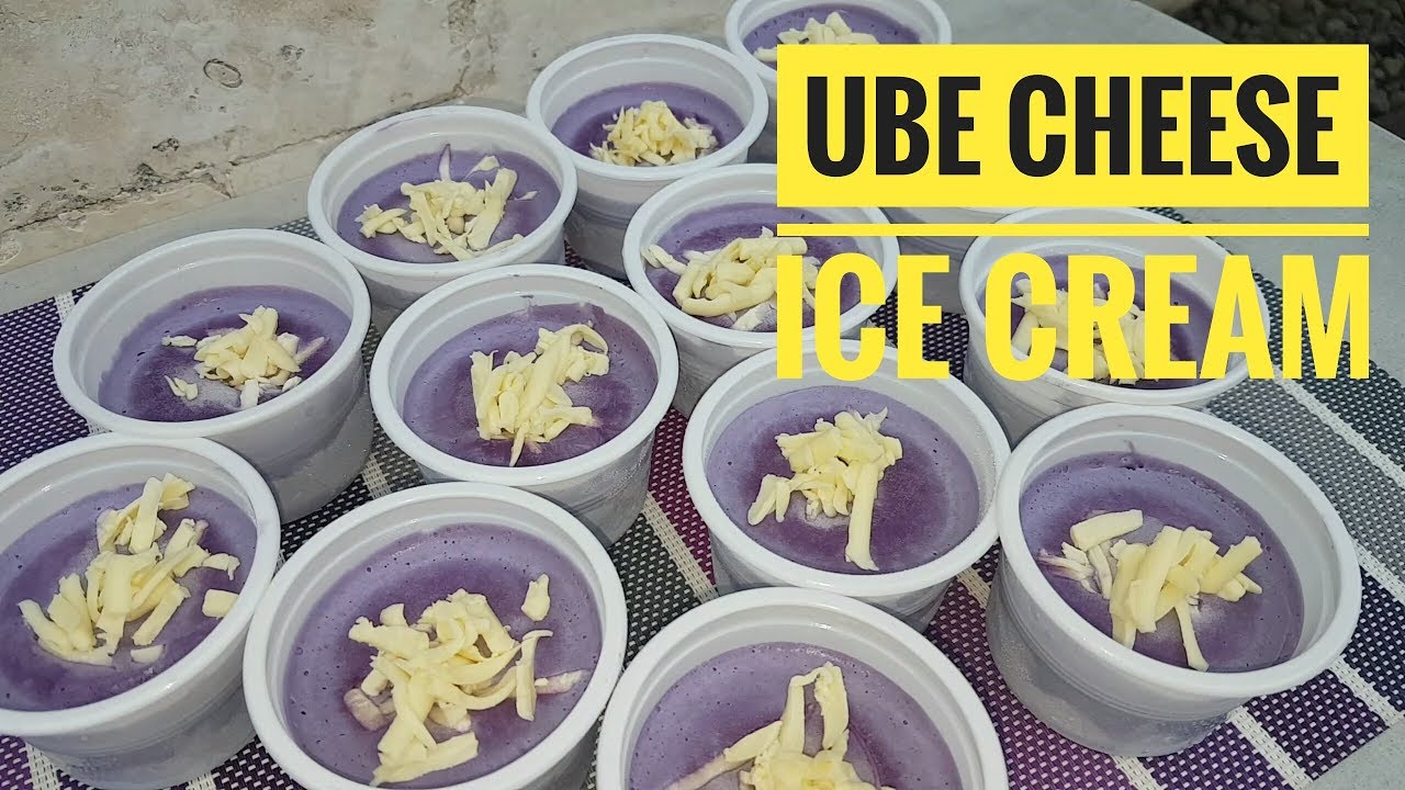 Ube Cheese Ice Cream (no ice cream maker)