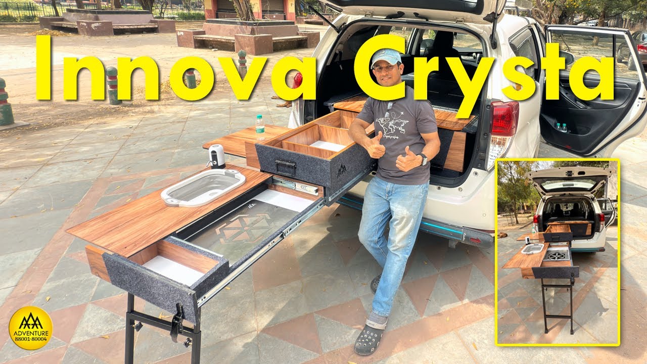 Innova Crysta...How to Set Up a Comfortable Bed & Kitchen setup in Innova Crysta 
