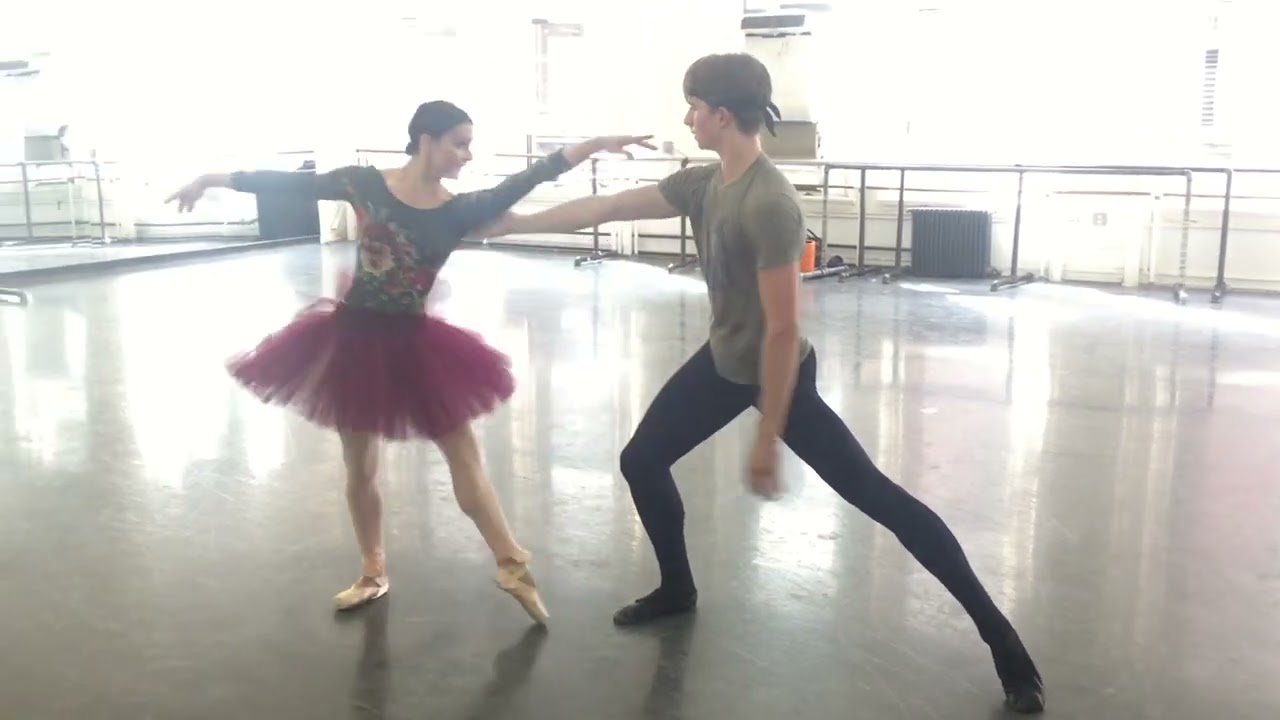 Black Swan pas de deux rehearsal