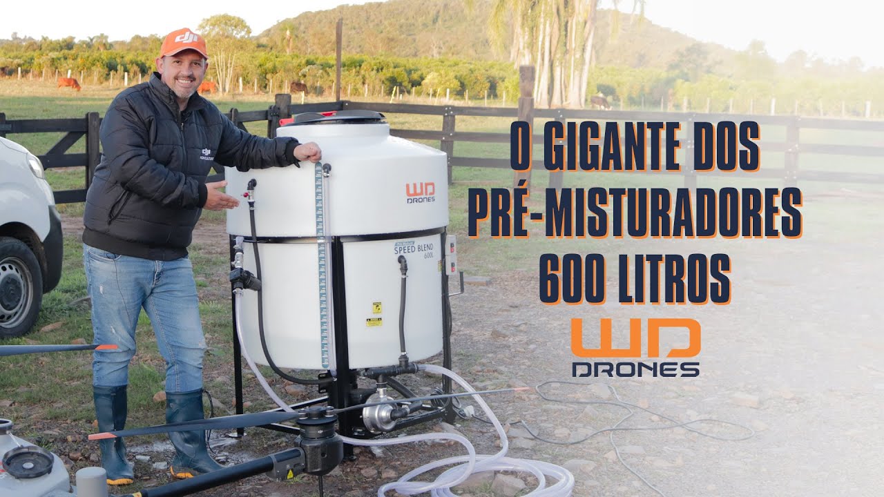 Conheça o Pré-misturador de Calda de 600 Litros para Drones Agrícolas de Pulverização