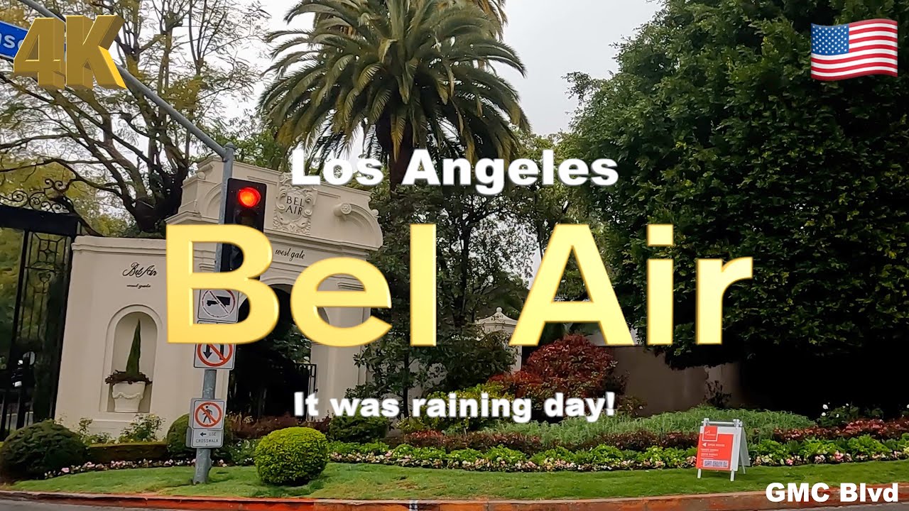 [4K] Los Angeles 🇺🇸, Bel Air California USA - Drive