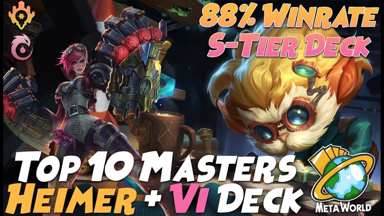 TOP 10 MASTER  HEIMERDINGER & VI BEST DECK GUIDE | Gameplay Meta Tier Review | Legends of Runeterra