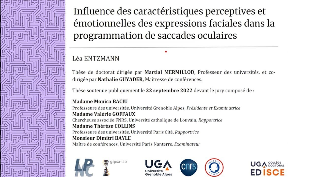 Soutenance de thèse Léa ENTZMANN - 22 septembre 2022