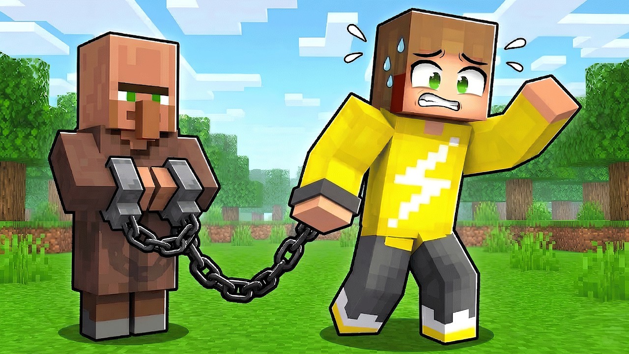 24 Uur Vast Aan Een Villager (Minecraft Survival)