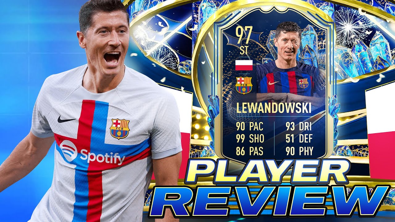 😱97 TEAM OF THE SEASON ROBERT LEWANDOWSKI PLAYER REVIEW - FIFA 23 ULTIMATE TEAM