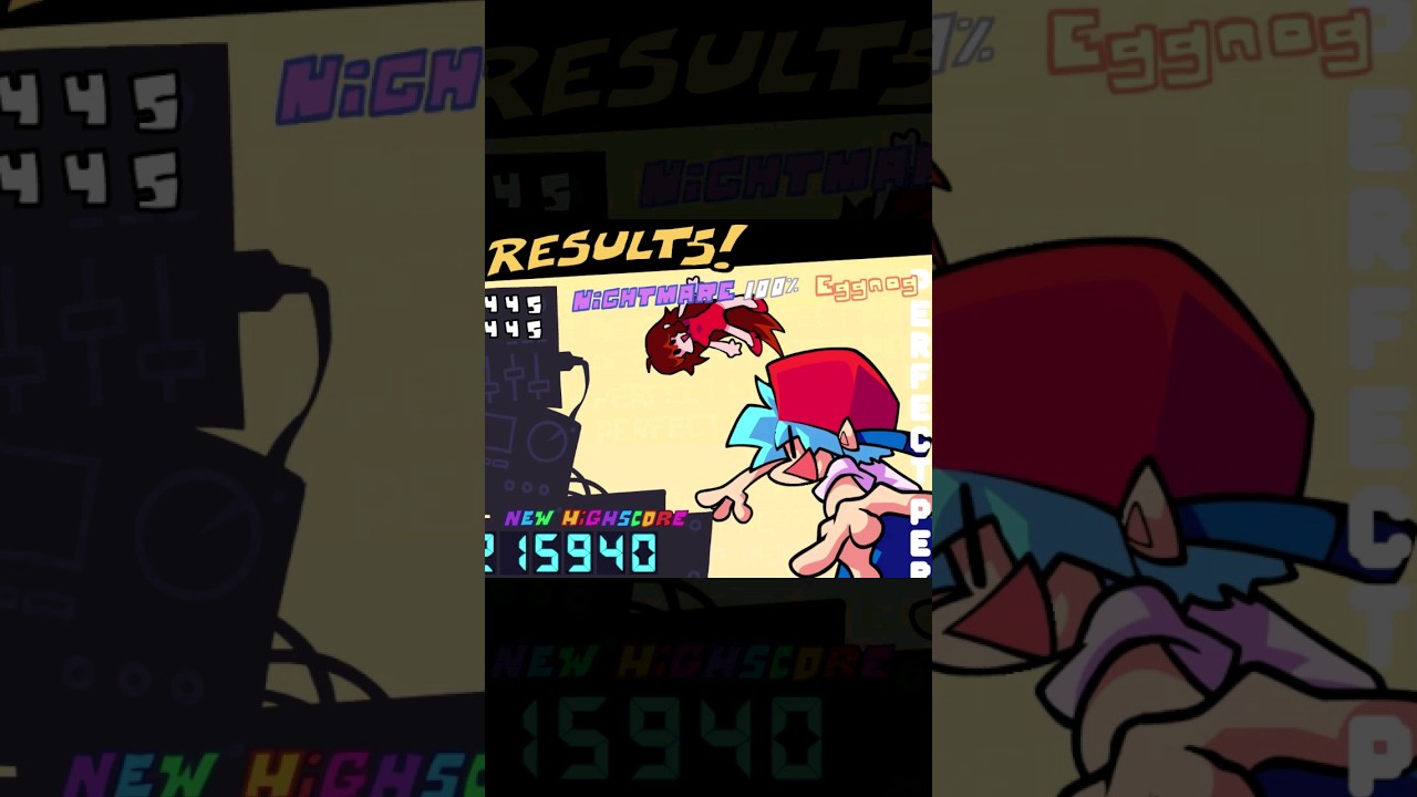 PERFECT 100% RANK WIN SCREEN (OFFICIAL FNF PIT STOP UPDATE) #shortsfeed #fridaynightfunkin