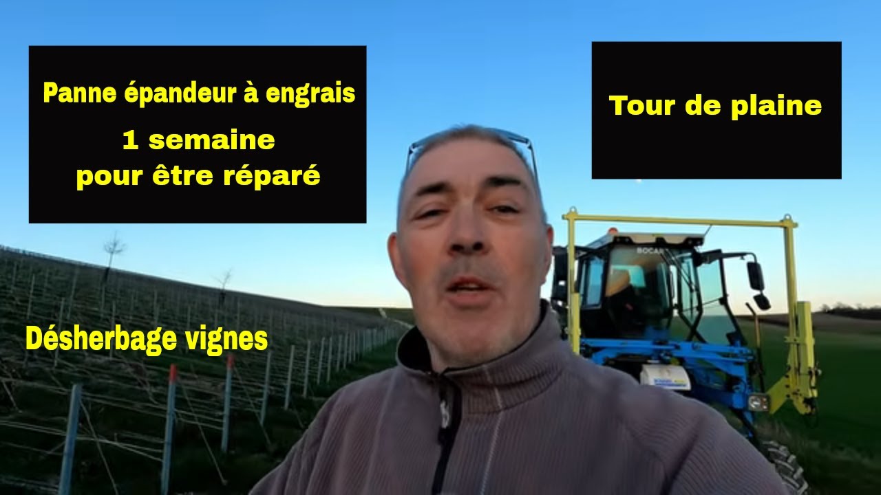 Panne épandeur AMAZONE ZA TS - Désherbage vignes - Tour de plaine