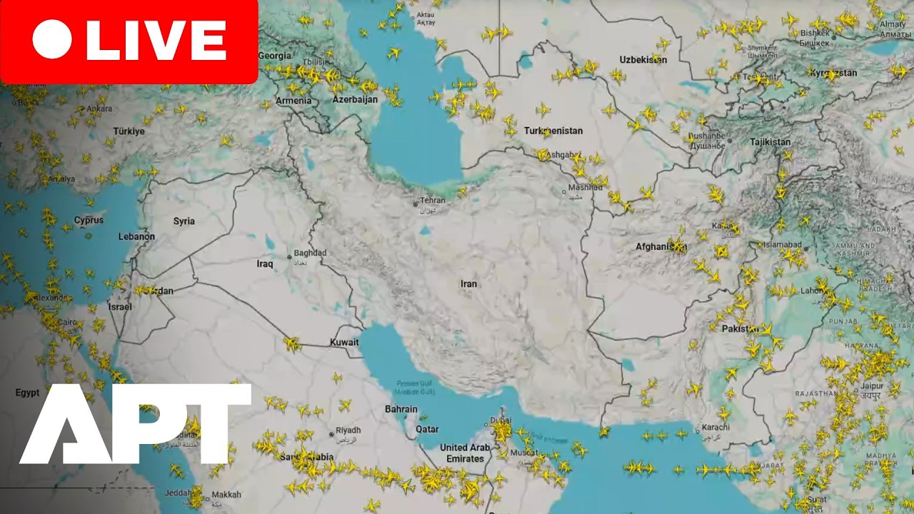 LIVE | Flight Tracker Reveals Planes Scrambling Away From Iran War Zone | APT