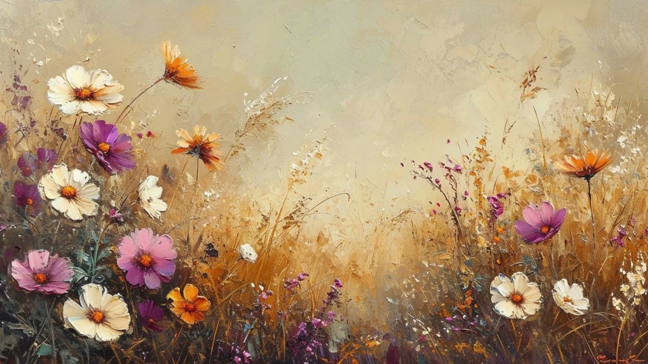 Vintage Floral Free Tv Art Wallpaper Screensaver Home Decor Samsung Oil Painting Digital Wildflower