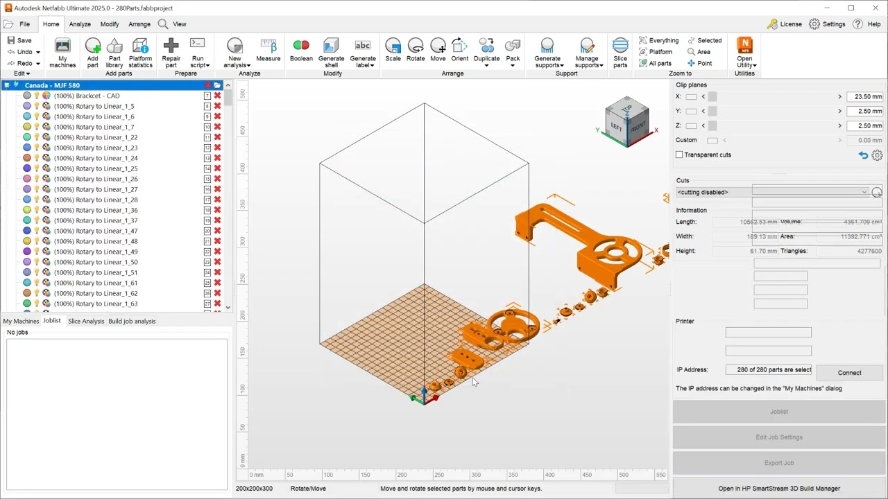 Netfabb 2025 What's New &ndash; Usability Improvements: Part selection