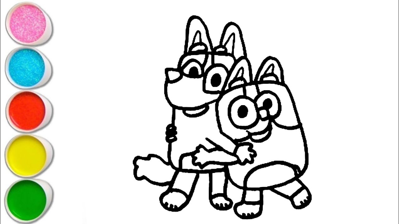 Beautiful Bluey and Friend Drawing, Painting and Coloring For Kids and Toddlers_ Child Art