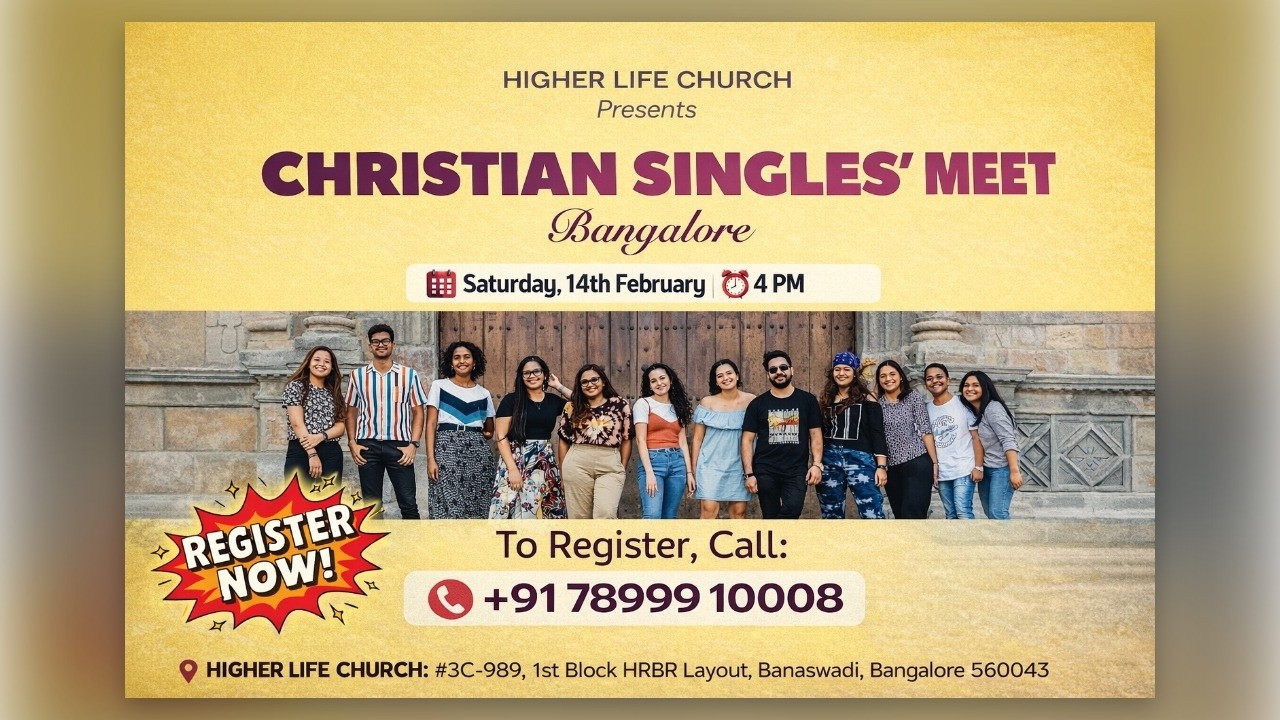 Christian Singles&rsquo; Meet | Bangalore | Saturday, 14 Feb | 4 PM Onwards