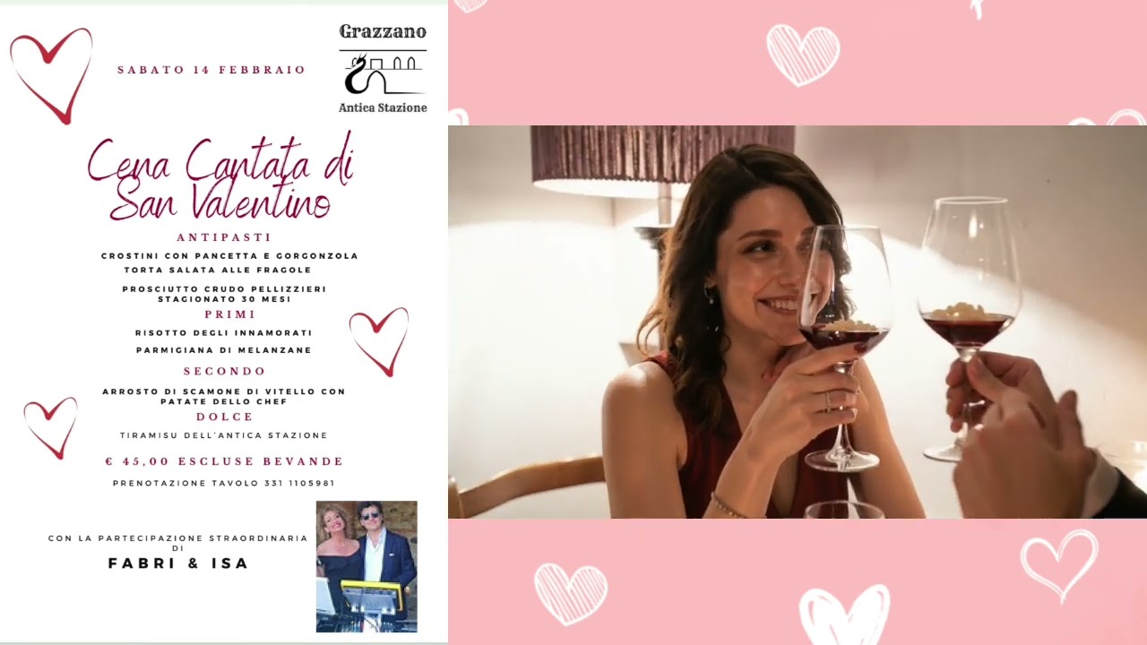 cena di San Valentino all'Antica Stazione di Grazzano Visconti