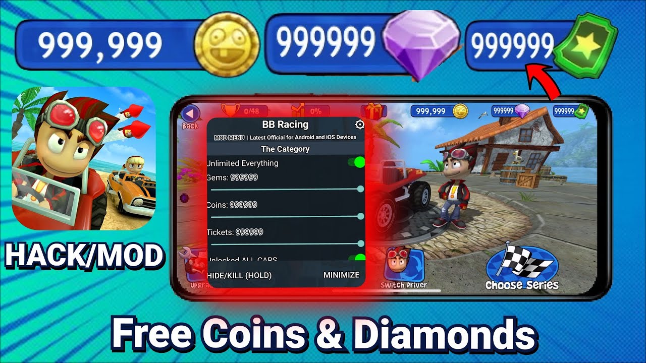 Beach Buggy Racing Hack/Mod Tutorial ✅ Get Free Coins & Diamonds on iOS & Android