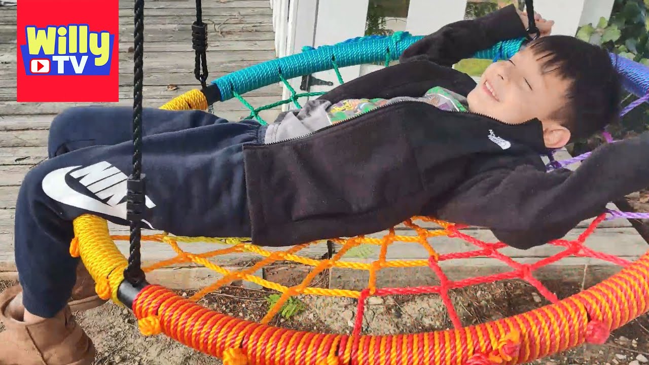 Trekassy 750 lb Spider Web Swing 40 inch for Tree Kids - Full Review by Willy TV
