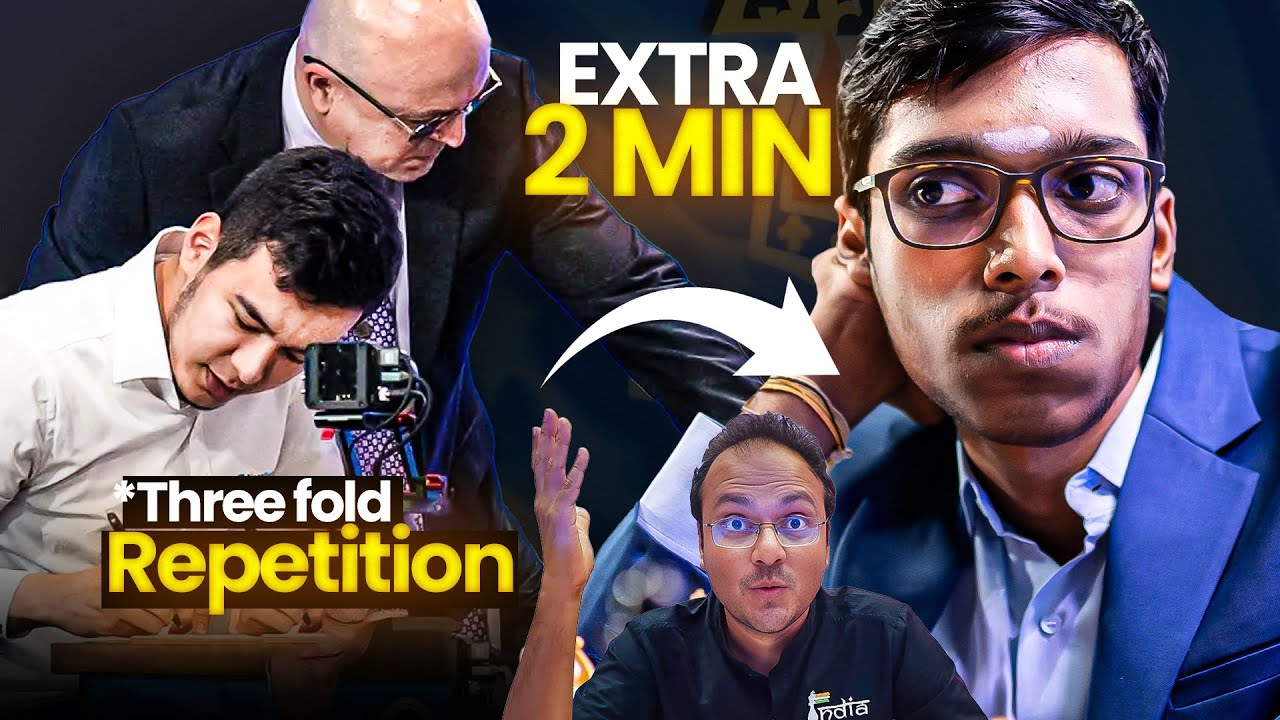 Praggnanandhaa gets 2 extra minutes for Nodirbek's threefold claim | Sinquefield Cup 2025