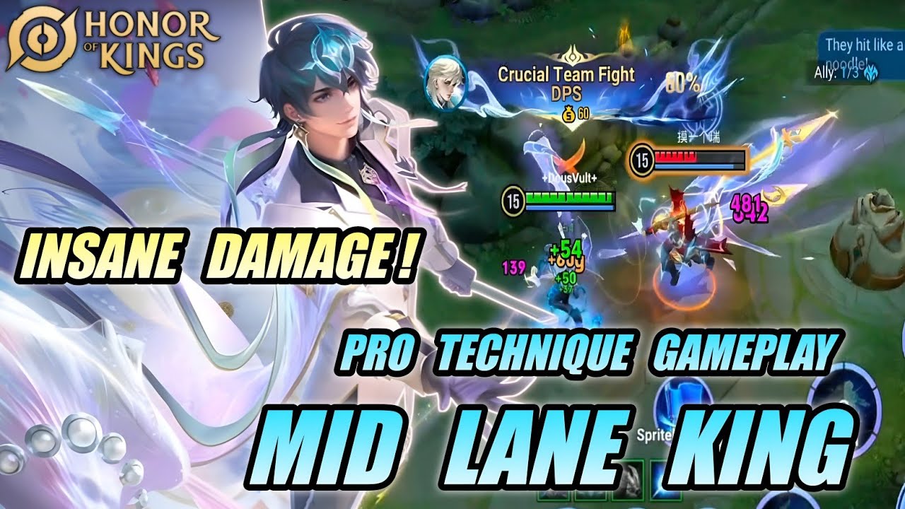 HEINO 100% INSANE DAMAGE! - MID LANE KING PRO TECHNIQUE GAMEPLAY HEINO BUFFED HERO | HONOR OF KINGS