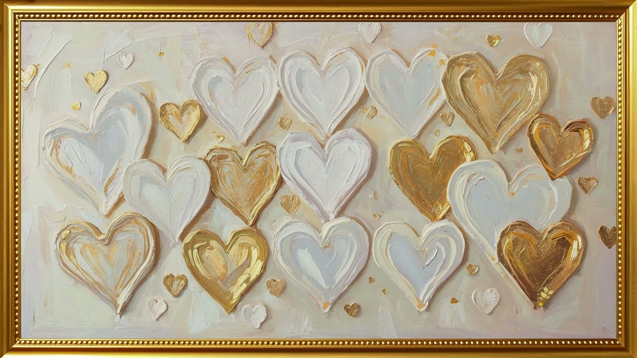 Beautiful Valentine Paintings With Relaxing Music | 4K Gold Frame TV  Art | Elegant Screensaver Art