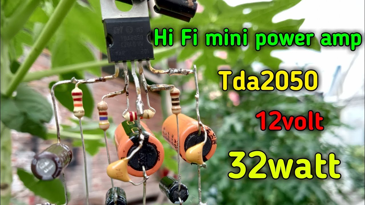 Simple !! mini amplifier hifi tda 2050 12v 32watt