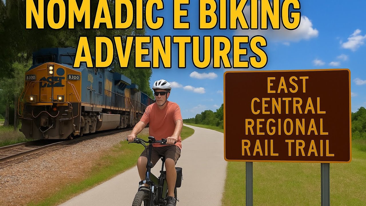 E Bike Ride to Edgewater on East Central Rail Trail 🔋🚴‍♂️🌴😎