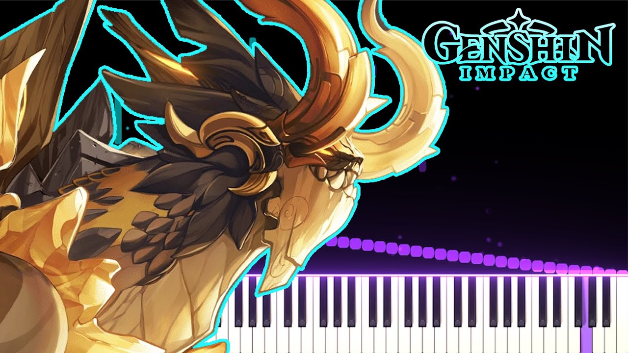 Genshin Impact 1.5 Update OST - Azhdaha Boss Fight Theme Phase 2 | [Piano Cover] (Synthesia)「ピアノ」