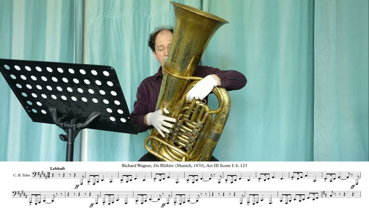 Orchestral excerpts for Bavarian C bombardon