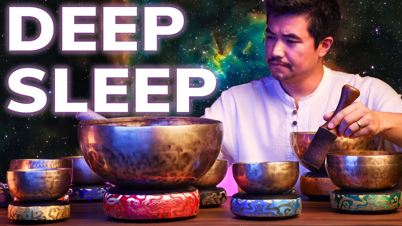 DEEP NERVOUS SYSTEM RESET | Singing Bowls to Help You Fall Asleep & Stay Asleep Through the Night