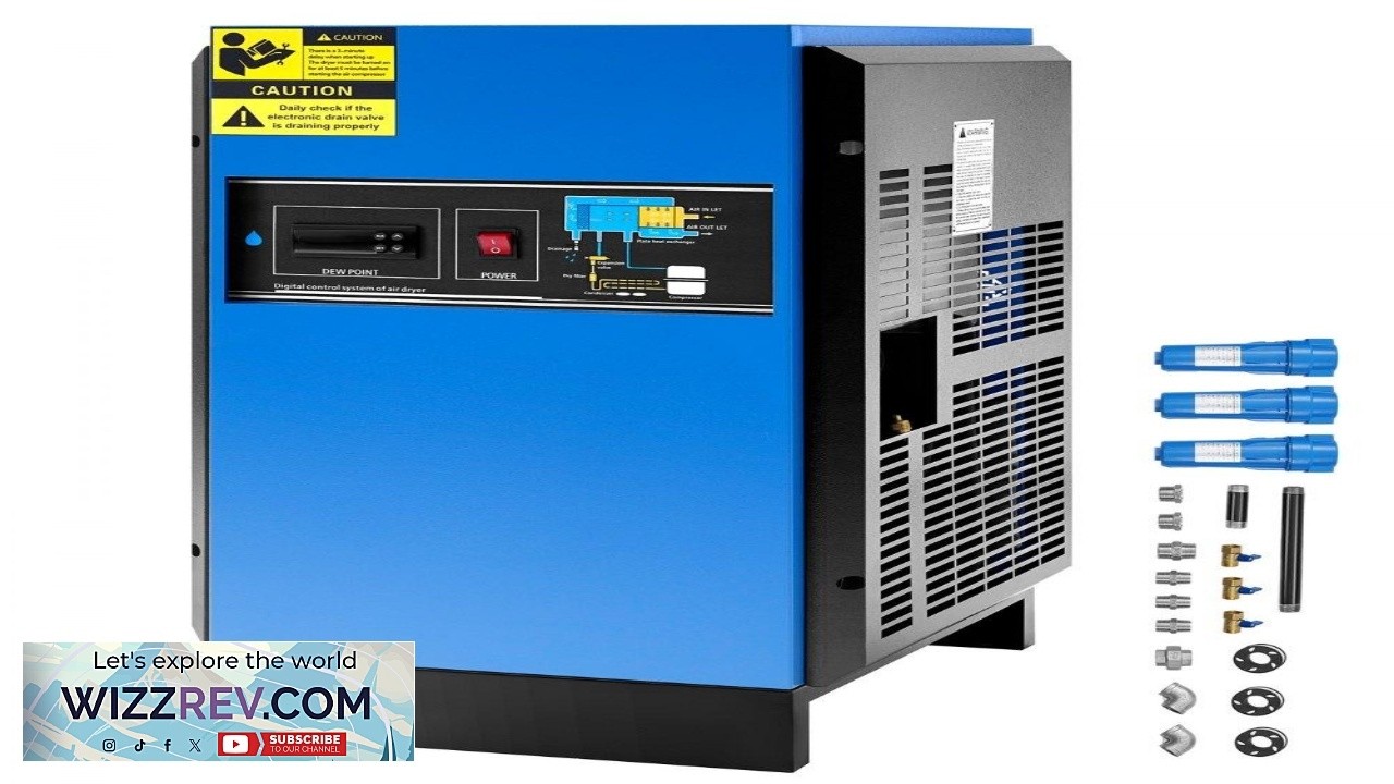 Осушитель сжатого воздуха VEVOR 125 CFM, холодильный осушитель воздуха, 110-120 В, промышленный х...
