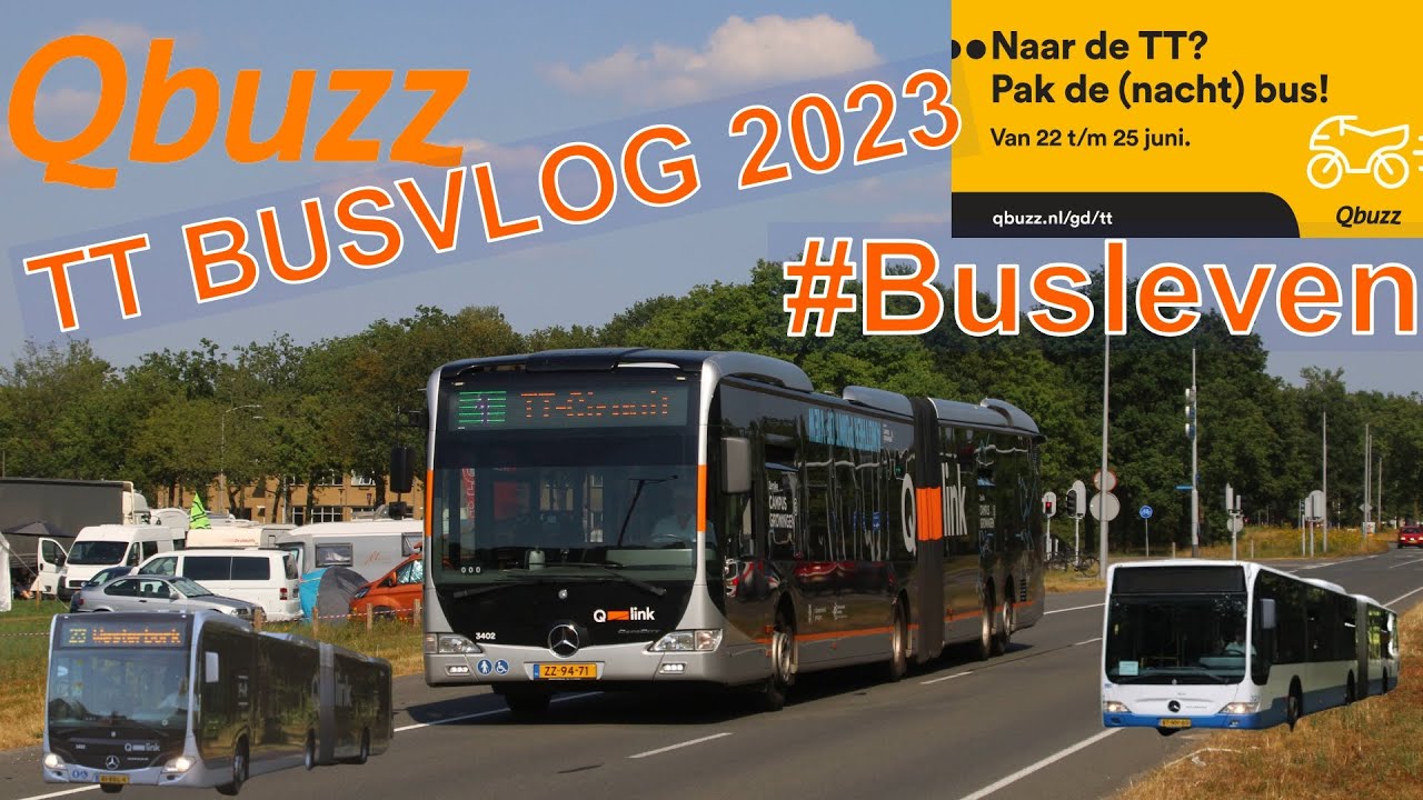 MEE MET QBUZZ EVENEMENTENVERVOER tijdens TT in ASSEN 2023 met Buschauffeur Hielke en meer 