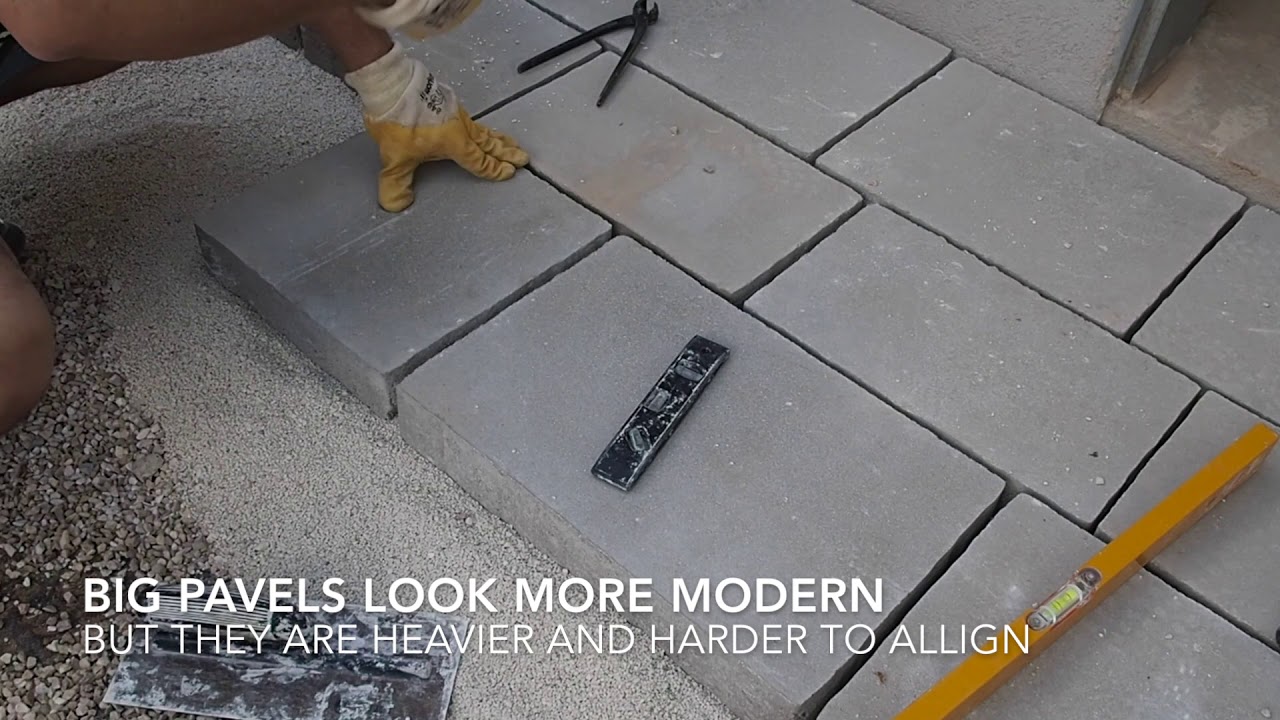 How to lay a Modern Concrete Paver. Yitung ריצוף באבן משתלבת - איטונג
