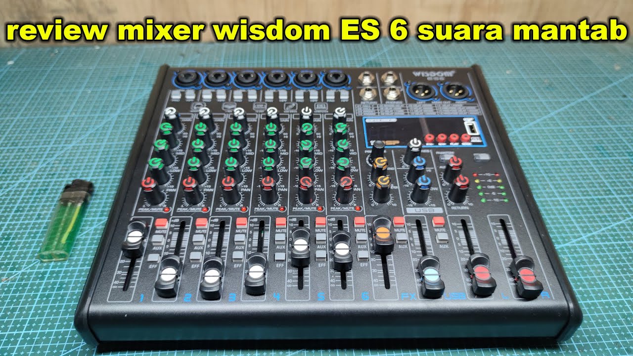review mixer WISDOM 6 channel HARGA MURAH fitur lengkap