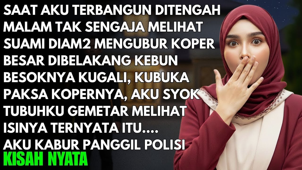 TENGAH MALAM AKU MELIHAT SUAMI MENGUBUR SEBUAH KOPER BESAR - TUBUHKU GEMETAR MELIHAT TERNYATA ISINYA