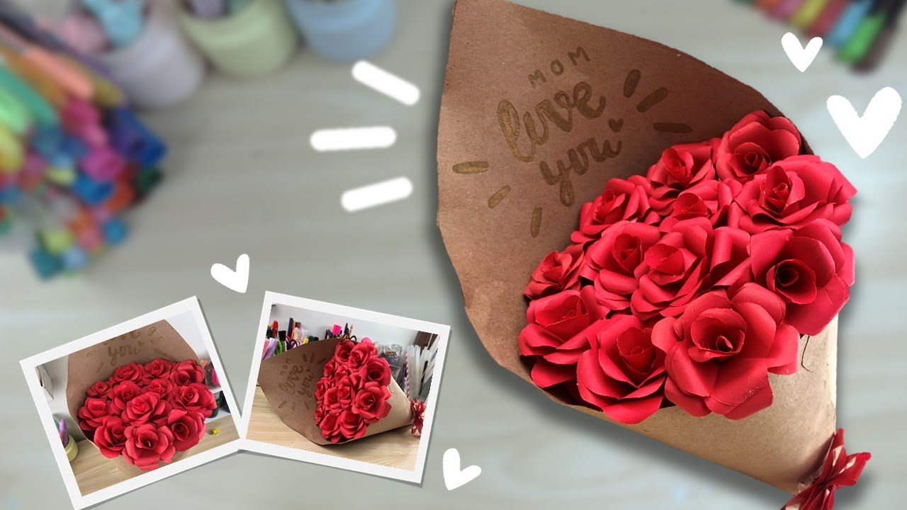 REGALO MUY FÁCIL Y ECONÓMICO ♥️ RAMO DE FLORES DE PAPEL