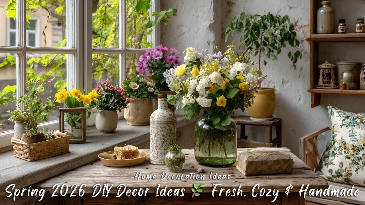 Идеи для декора своими руками весной 2026 года 🌿 Свежие, уютные и сделанные своими руками | Бюдже...