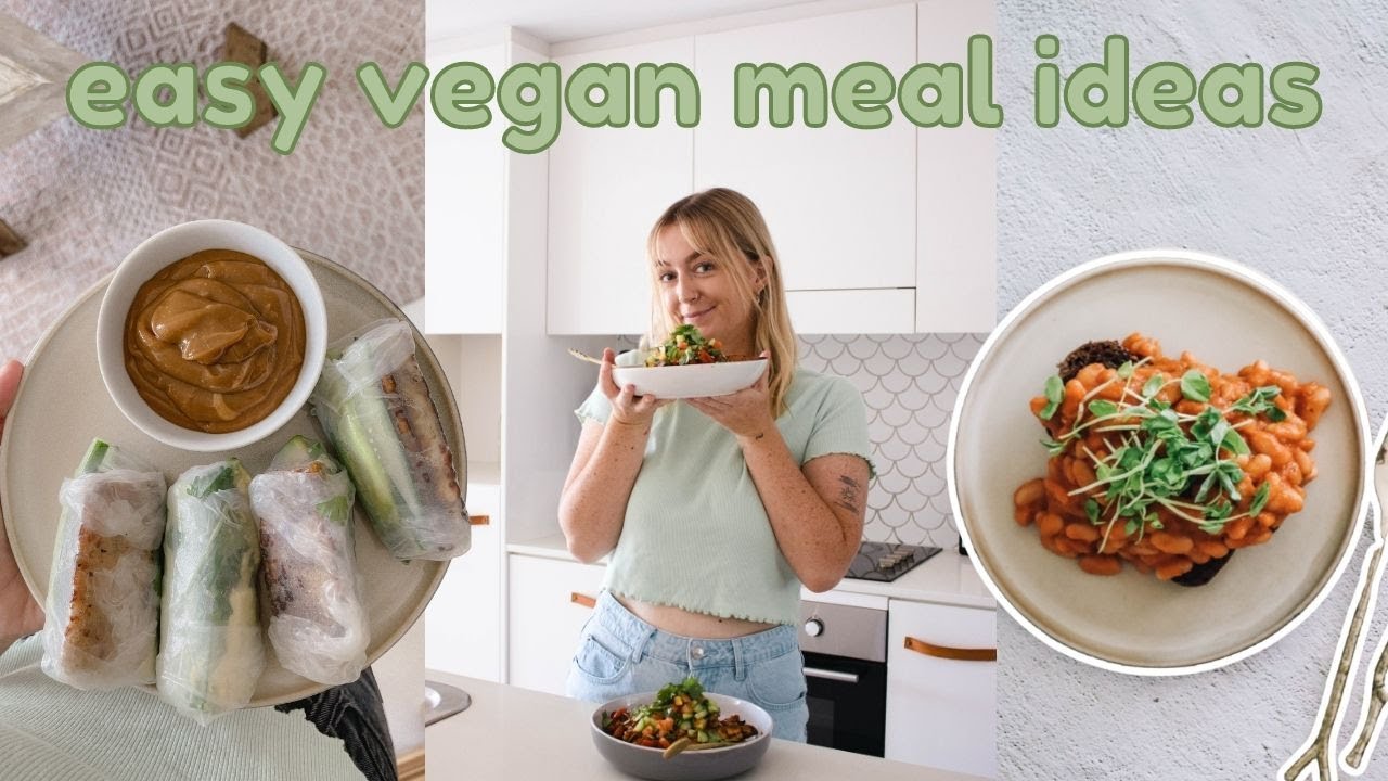 EASY VEGAN MEALS ~ what I eat in a day (at home) 😋