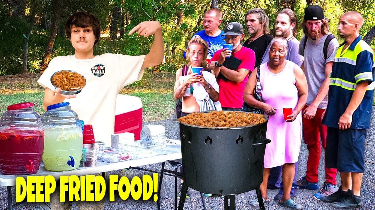 Deep Frying Delicious Carnival Foods To Feed The Homeless!