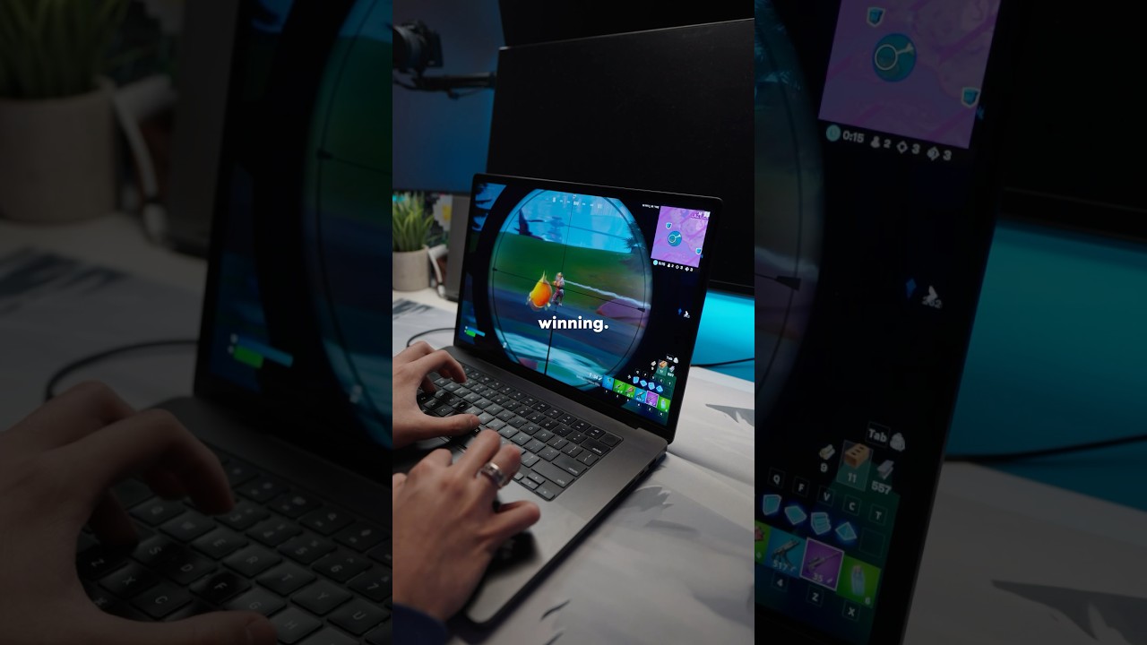 Играю в Fortnite на MacBook Pro за 4000 долларов! 😳 #pcsetup #tech